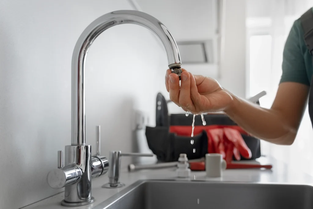 cold water coming out of hot water faucet